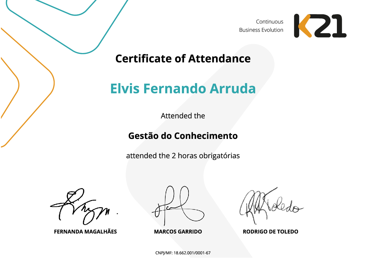 Certificado K21